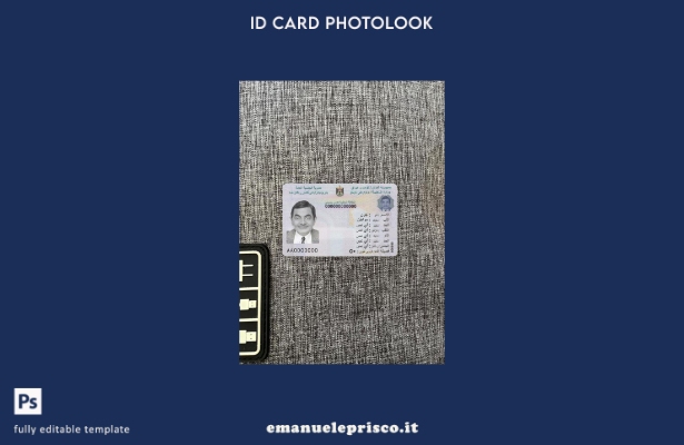 modello frontale photolook per carta d'identità nazionale irachena in stile veri
